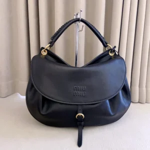 Miu Miu Women Rendez-Vous Leather Bag Black 5BC219