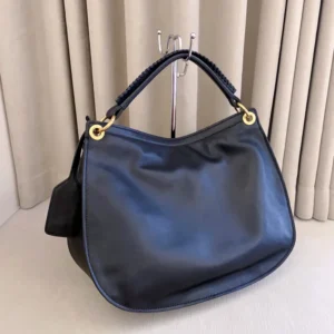 Miu Miu Women Rendez-Vous Leather Bag Black 5BC219