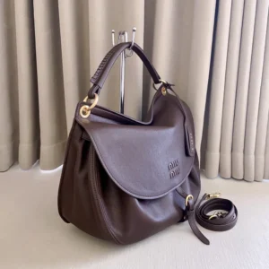 Miu Miu Women Rendez-Vous Leather Bag Briarwood 5BC219
