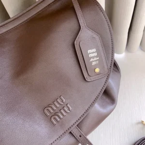 Miu Miu Women Rendez-Vous Leather Bag Briarwood 5BC219