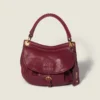 Miu Miu Women Rendez-Vous Nappa Leather Bag Amaranth Red 5BC221