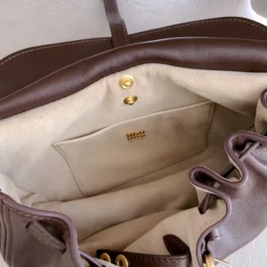 Miu Miu Women Rendez-Vous Nappa Leather Bag Briarwood 5BC221