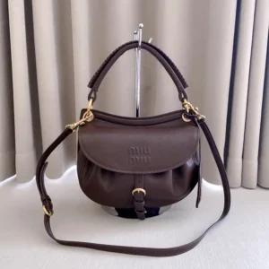 Miu Miu Women Rendez-Vous Nappa Leather Bag Briarwood 5BC221