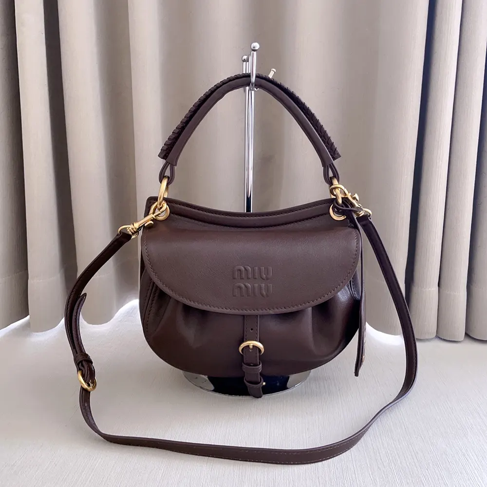 Miu Miu Women Rendez-Vous Nappa Leather Bag Briarwood 5BC221