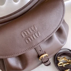 Miu Miu Women Rendez-Vous Nappa Leather Bag Briarwood 5BC221