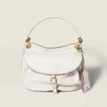 Miu Miu Women Rendez-Vous Nappa Leather Bag Chalk White 5BC221