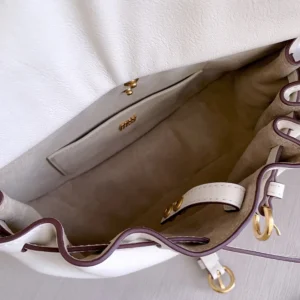 Miu Miu Women Rendez-Vous Nappa Leather Bag Chalk White 5BC221