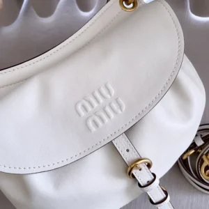 Miu Miu Women Rendez-Vous Nappa Leather Bag Chalk White 5BC221