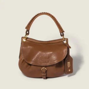 Miu Miu Women Rendez-Vous Nappa Leather Bag Oak 5BC221