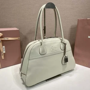 Miu Miu Women Vivant Leather Bag Chalk White 5BB1962IER