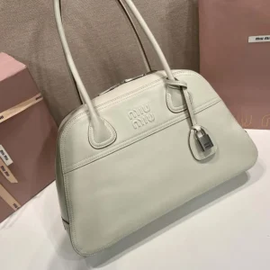 Miu Miu Women Vivant Leather Bag Chalk White 5BB1962IER