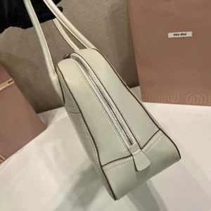 Miu Miu Women Vivant Leather Bag Chalk White 5BB1962IER