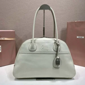 Miu Miu Women Vivant Leather Bag Chalk White 5BB1962IER