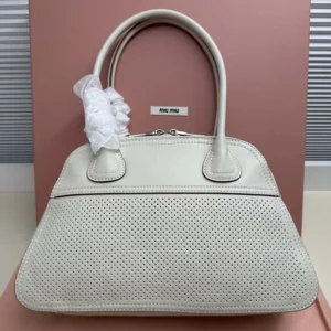 Miu Miu Women Vivant Leather Bag Chalk White 5BB199