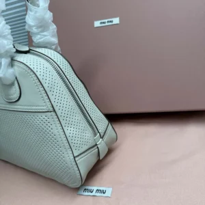 Miu Miu Women Vivant Leather Bag Chalk White 5BB199