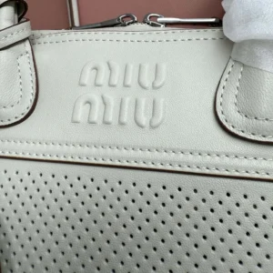 Miu Miu Women Vivant Leather Bag Chalk White 5BB199
