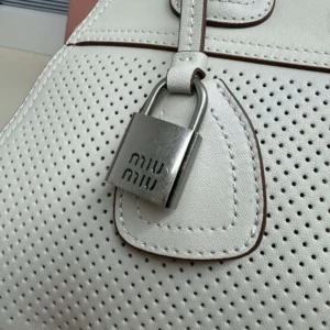 Miu Miu Women Vivant Leather Bag Chalk White 5BB199