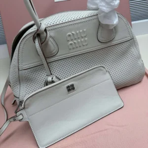Miu Miu Women Vivant Leather Bag Chalk White 5BB199