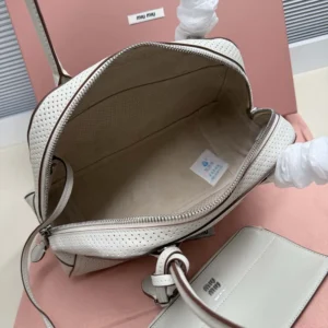 Miu Miu Women Vivant Leather Bag Chalk White 5BB199