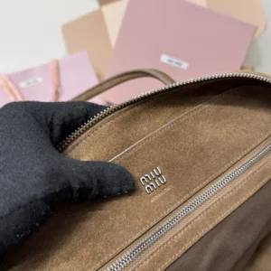 Miu Miu Women Vivant Suede Bag-Cocoa Brown 5BB196