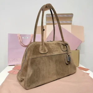 Miu Miu Women Vivant Suede Bag-Cocoa Brown 5BB196