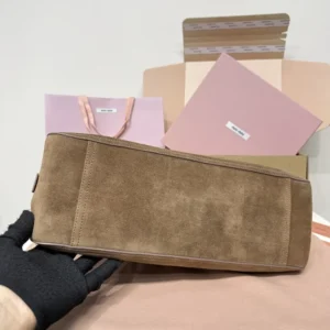 Miu Miu Women Vivant Suede Bag-Cocoa Brown 5BB196