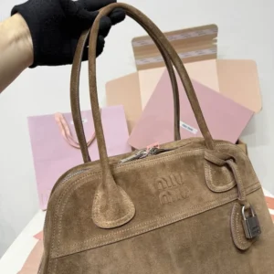 Miu Miu Women Vivant Suede Bag-Cocoa Brown 5BB196