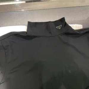 Prada Women Tech Jersey Mock-Neck Sweater