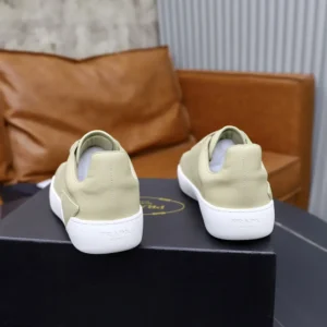 Prada Unisex Court Leather Sneakers-Desert Beige 1E530O070F0F24