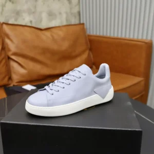 Prada Unisex Court Leather Sneakers-Pearl Gray 1E530O3LFVF0164