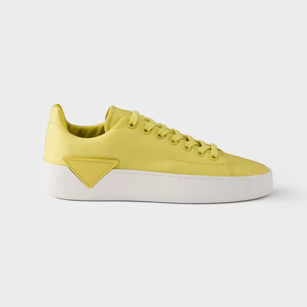 Prada Unisex Court Leather Sneakers-Pineapple 1E530O3LFVF068X