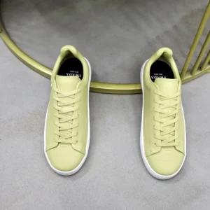 Prada Unisex Court Leather Sneakers-Pineapple 1E530O3LFVF068X