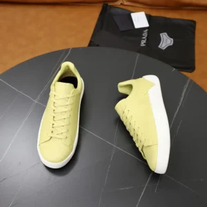 Prada Unisex Court Leather Sneakers-Pineapple 1E530O3LFVF068X