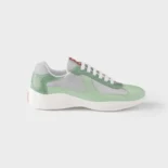 Prada Unisex Patent Leather And Technical Fabric Prada America'S Cup Sneakers-Aqua