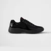 Prada Unisex Patent Leather and Technical Fabric Prada America's Cup Sneakers
