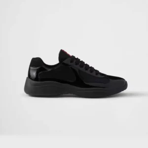 Prada Unisex Patent Leather and Technical Fabric Prada America's Cup Sneakers
