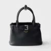 Prada Wome Buckle Small Leather Bag With Belt-Black 1BA5022CY9F0002