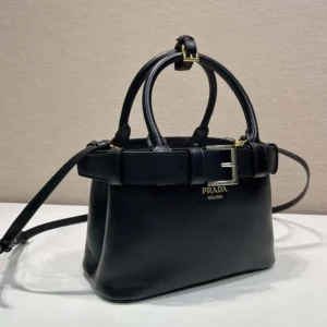 Prada Wome Buckle Small Leather Bag With Belt-Black 1BA5022CY9F0002