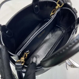 Prada Wome Buckle Small Leather Bag With Belt-Black 1BA5022CY9F0002