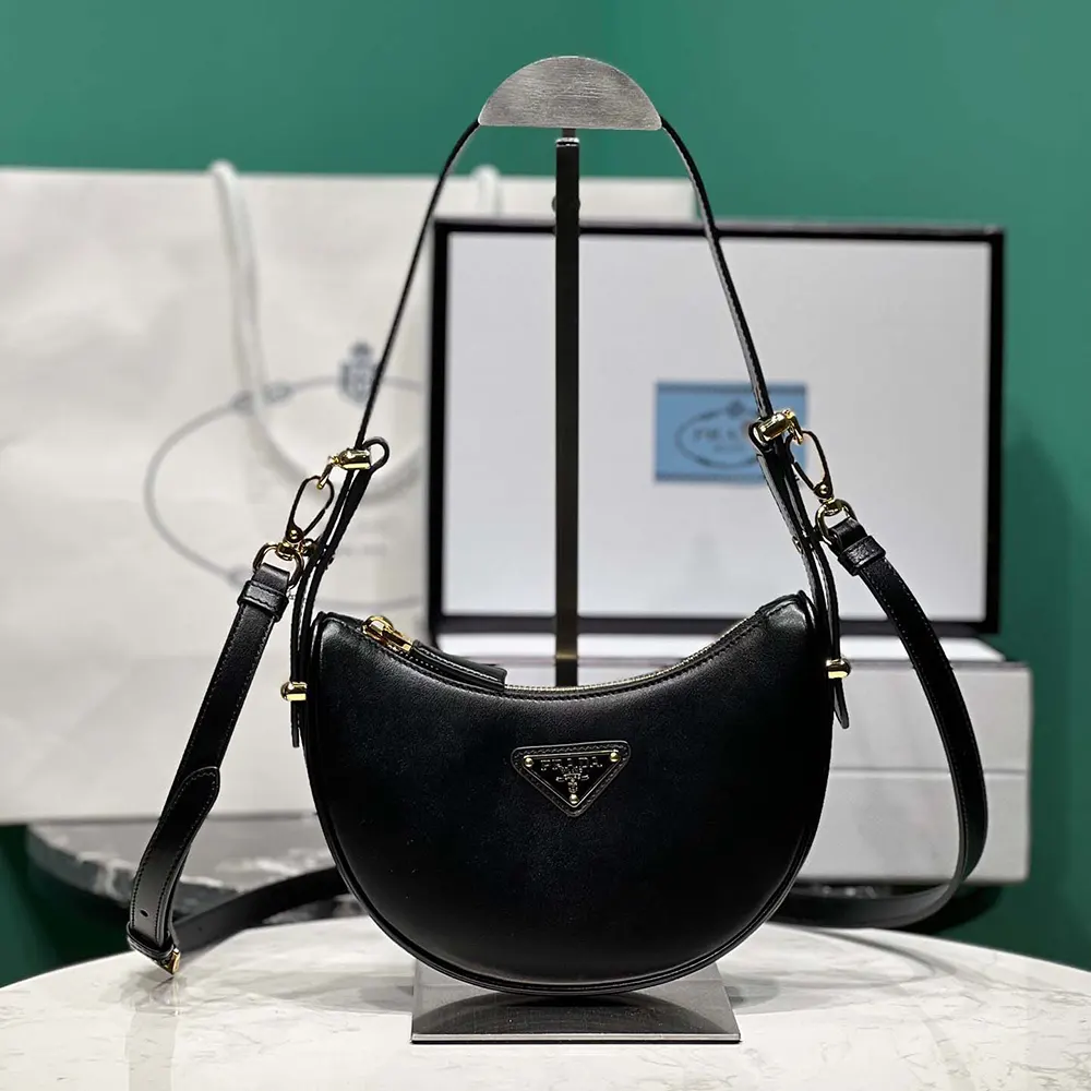 Prada Women Arqué Mini Leather Shoulder Bag 1BC194ASK