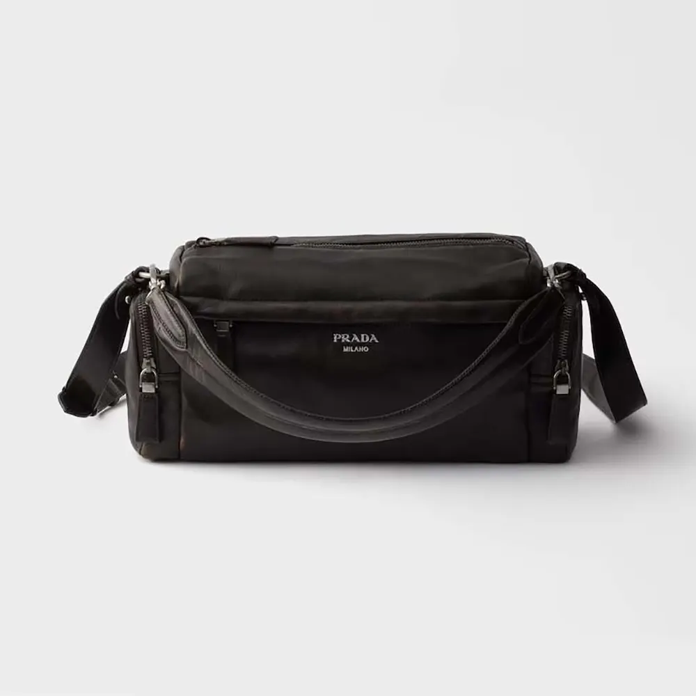 Prada Women Distressed Nappa Leather Shoulder Bag 2VH2172C75 1 Prada Women Distressed Nappa Leather Shoulder Bag 2VH2172C75