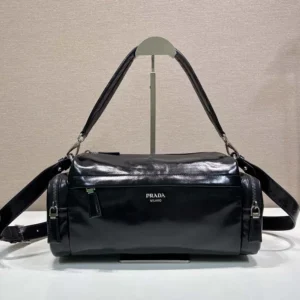 Prada Women Distressed Nappa Leather Shoulder Bag 2VH2172C75