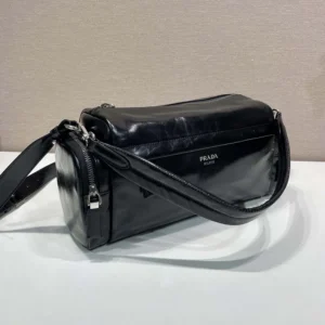 Prada Women Distressed Nappa Leather Shoulder Bag 2VH2172C75