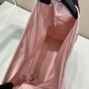 Prada Women Saffiano Leather Pendant With Re-Nylon Tote Bag-Peach 1TT330