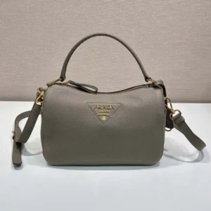 Prada Women Small Leather Bag-Clay Gray 1BC2772DKV