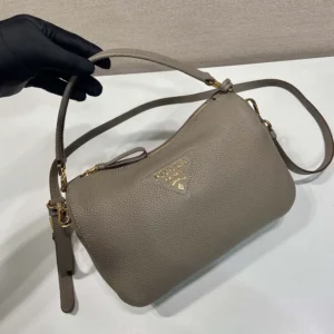 Prada Women Small Leather Bag-Clay Gray 1BC2772DKV