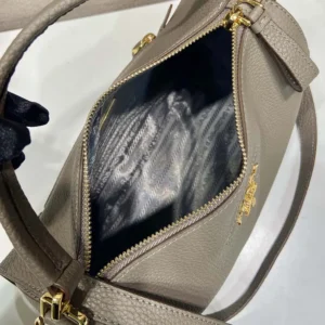 Prada Women Small Leather Bag-Clay Gray 1BC2772DKV