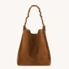 Saint Laurent YSL Women Amalia In Suede-Brown 8347501U