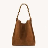 Saint Laurent YSL Women Amalia In Suede-Brown 8347501U