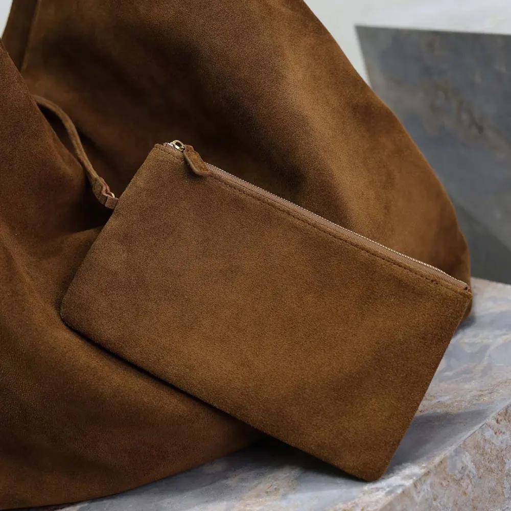 Saint Laurent YSL Women Amalia In Suede-Brown 8347501U 7 Saint Laurent YSL Women Amalia In Suede-Brown 8347501U
